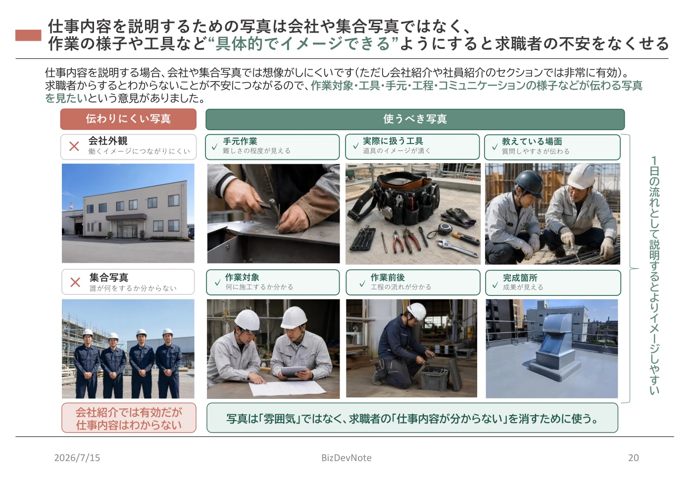 採用ページで使用する写真の選び方